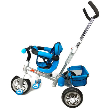 Aussie Baby Reverse Seat Kids Baby Toddler Tricycle Ride-On with Parent Handle - Blue