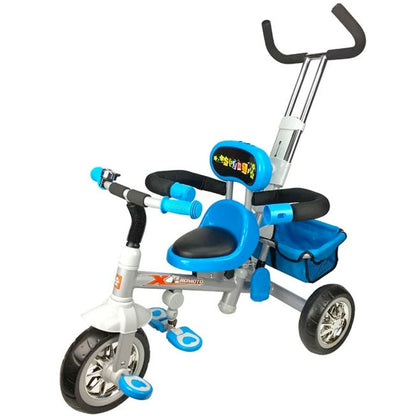 Aussie Baby Reverse Seat Kids Baby Toddler Tricycle Ride-On with Parent Handle - Blue