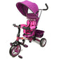 Aussie Baby Reverse Seat Kids Baby Toddler Tricycle Ride-On with Parent Handle - Purple