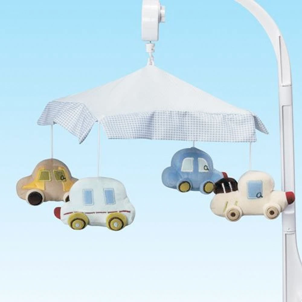 Aussie Baby Musical Baby Cot Mobile - Cars Vehicle Themed