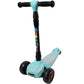 Aussie Baby Super Max Kids Foldable 3-Wheel Scooter with Flashing Wheels - Aqua