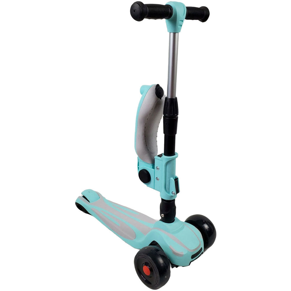 Aussie Baby Super Max 2-in-1 Kids Foldable Scooter & Ride-On - Aqua