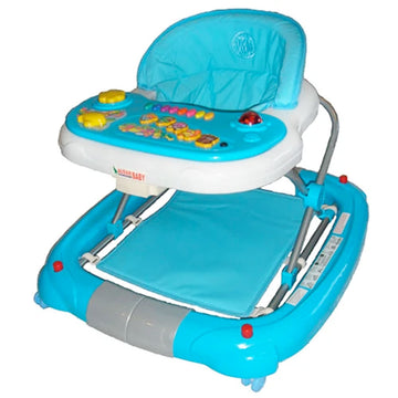 Aussie Baby Deluxe Blue Musical Baby Walker Rocker Activity Play Centre