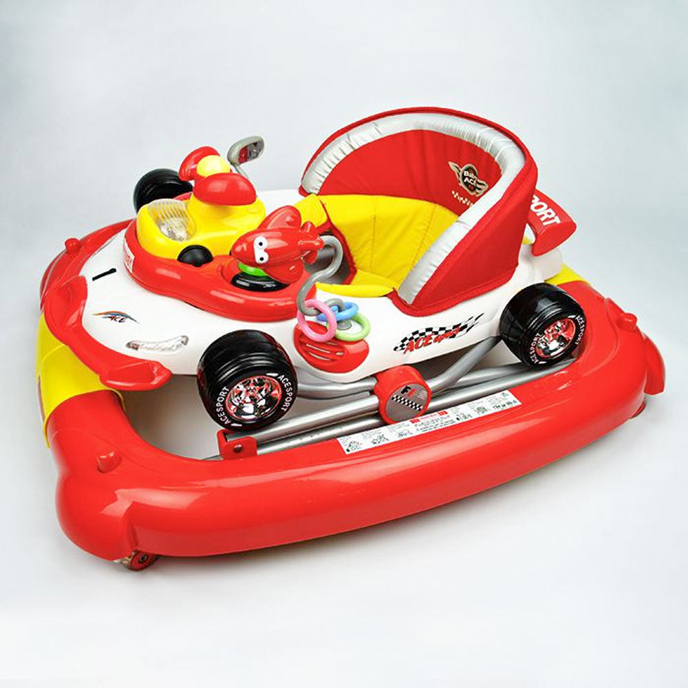 Aussie Baby F1 Racing Car 2-in-1 Baby Walker & Rocker - Red