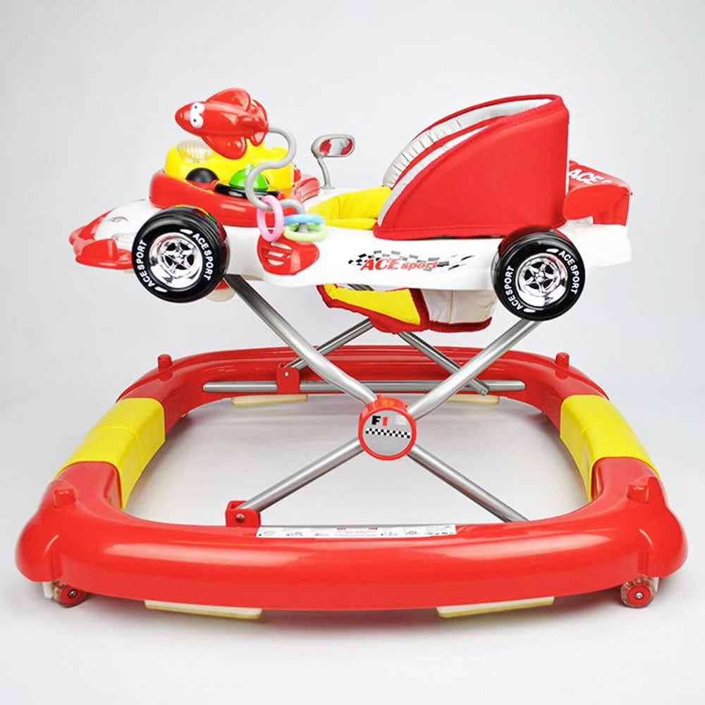 Aussie Baby F1 Racing Car 2-in-1 Baby Walker & Rocker - Red