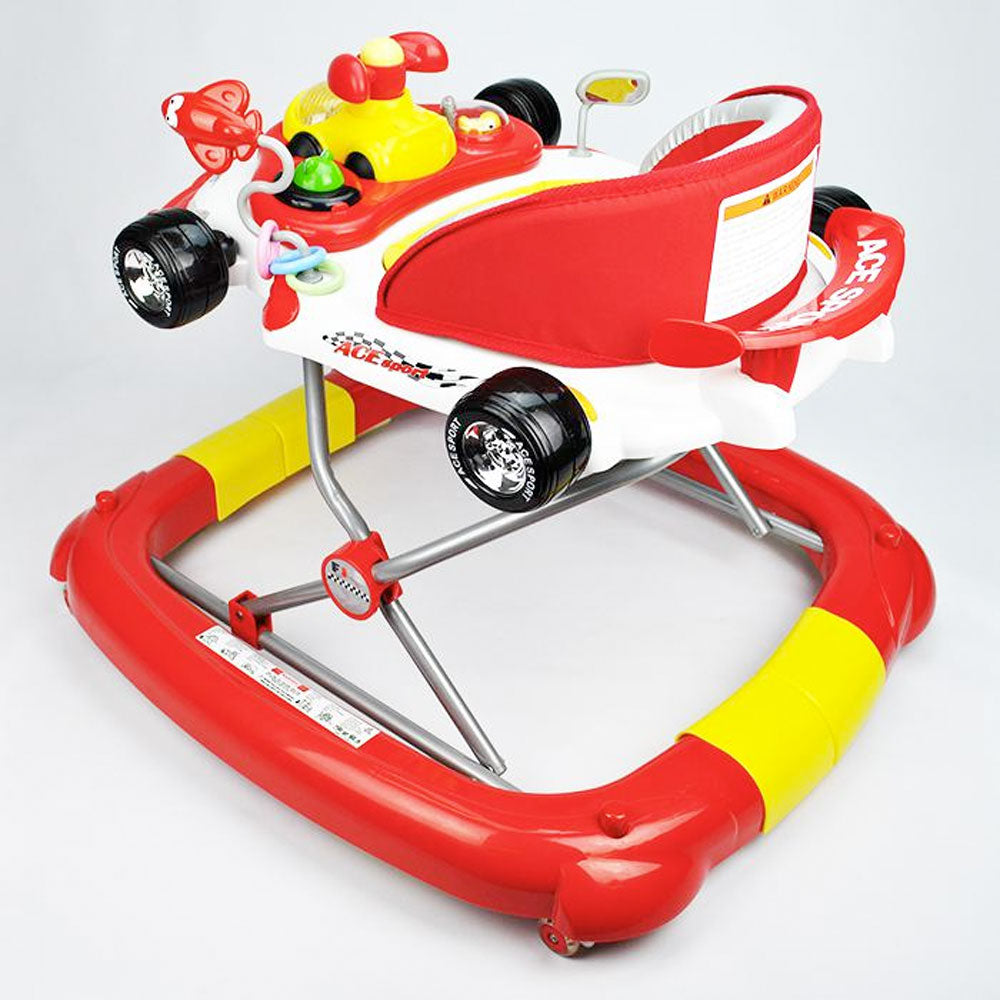 Aussie Baby F1 Racing Car 2-in-1 Baby Walker & Rocker - Red