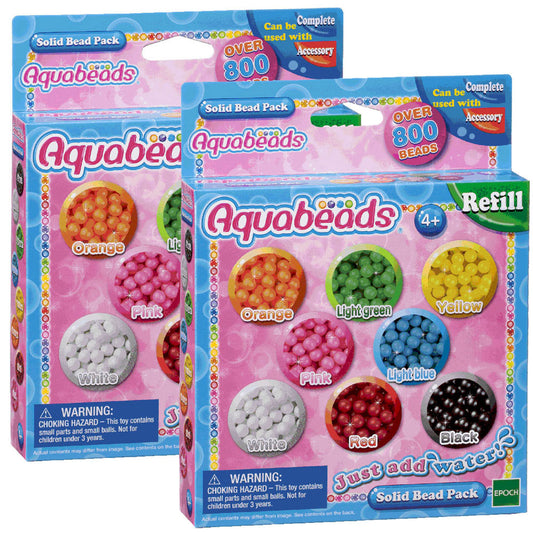 [DISCONTINUED] Aquabeads Solid Bead Refill Set Value Pack - Set of 2