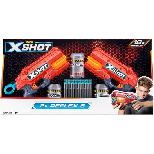 [DISCONTINUED] Zuru X-Shot Excel Reflex 6 Blaster Twin Pack with 16 Darts