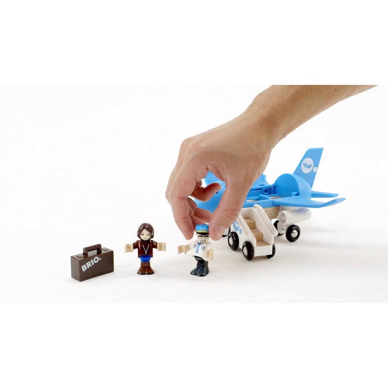 Brio Railway System Airplane with accessories. Great birthday gift for kids.