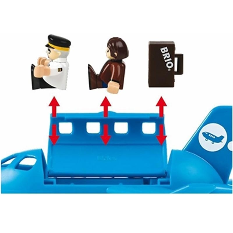 Brio Railway Airplane vehicle toy with two poseable figures