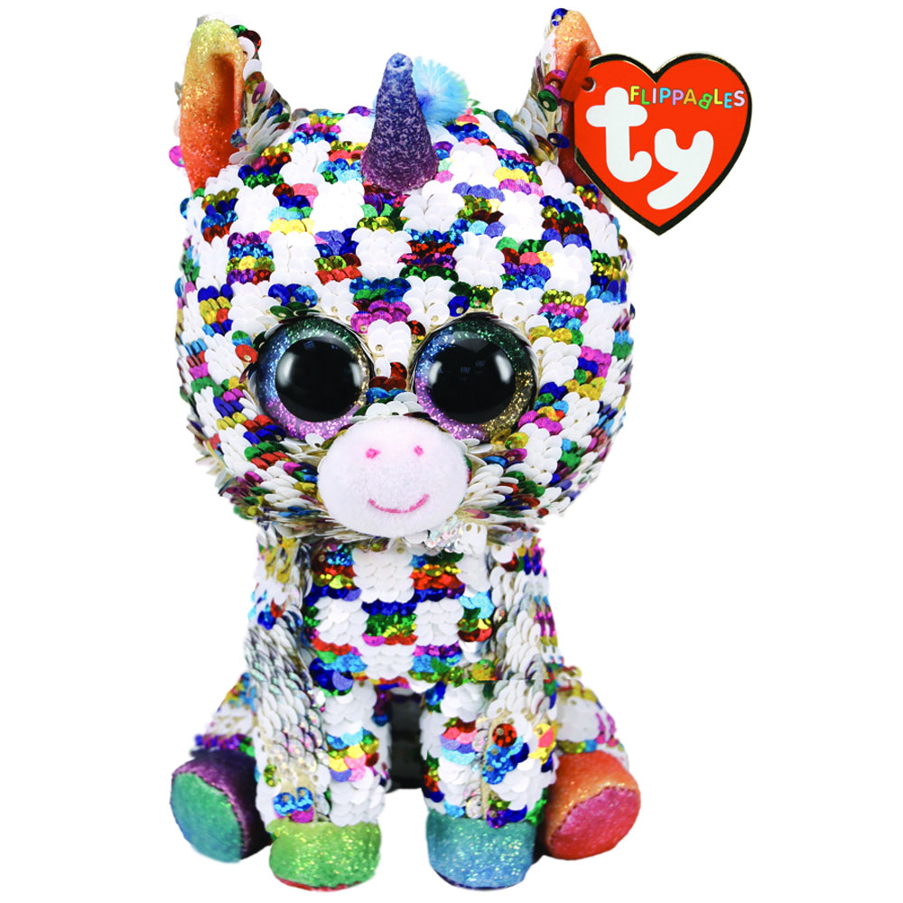 [DISCONTINUED] Ty Beanie Boos Regular Sequin Plush: Cosmo Unicorn
