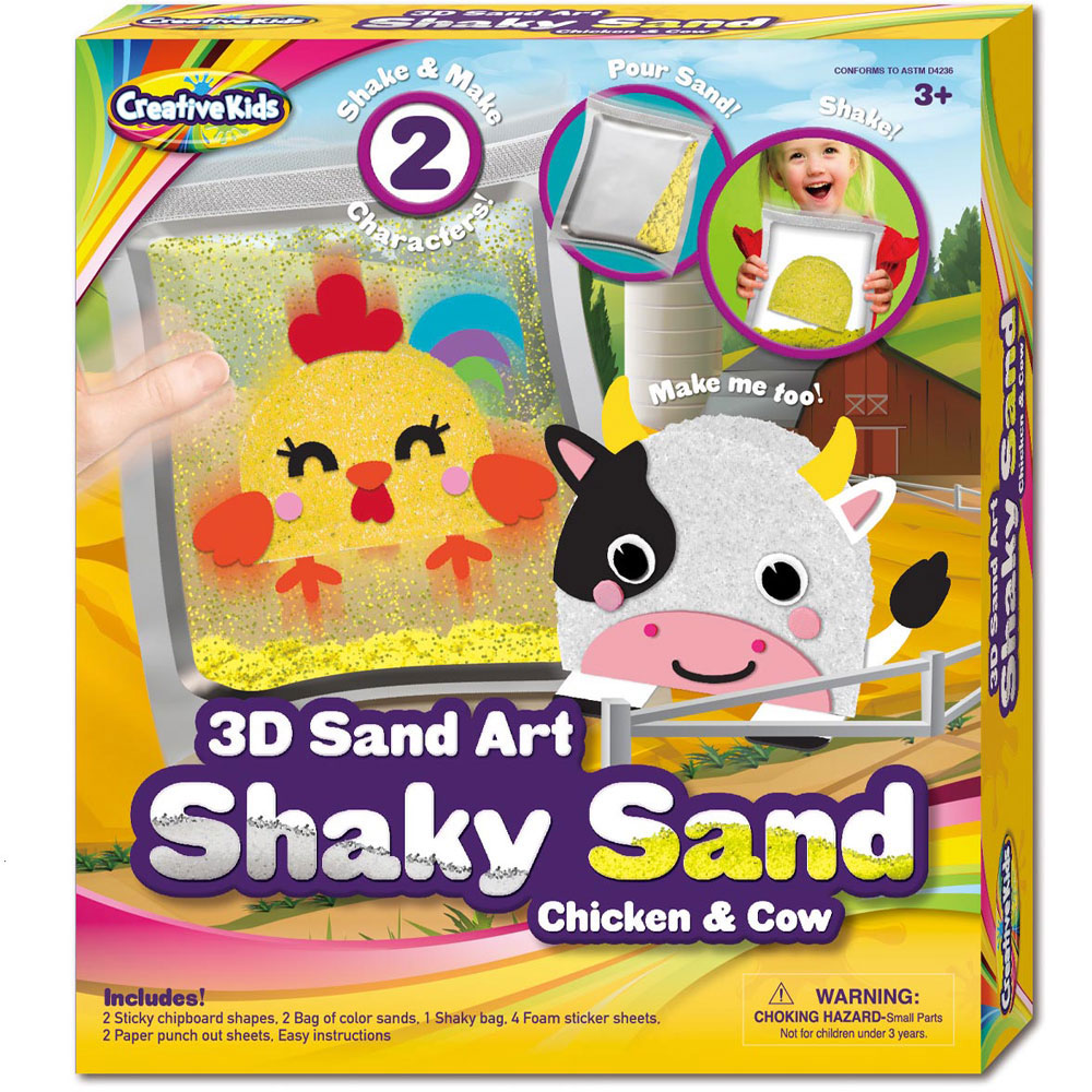 Creative Kids 3D Sand Art Shaky Sand Chicken & Cow