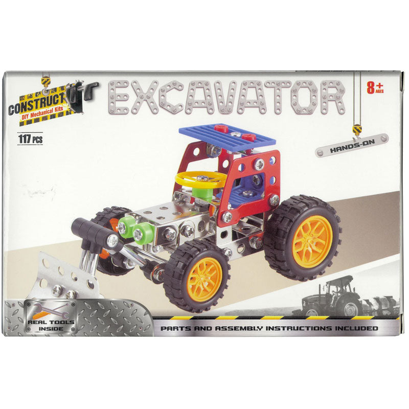 Excavator DIY Mechanical Kit children building toy from Construct-It brand