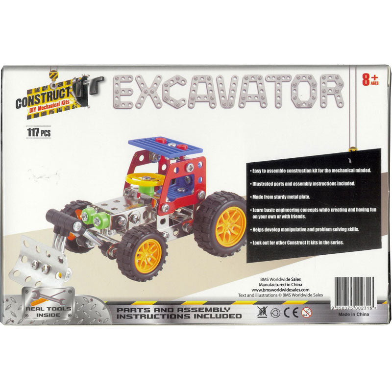 Easy to assemble Excavator construction kit for kids