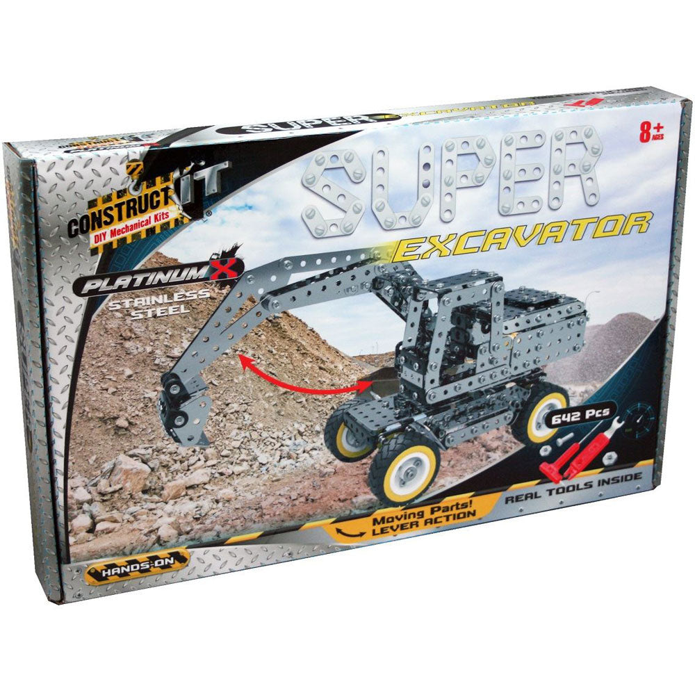 Construct-It DIY Mechanical Kits - Platinum X Super Excavator