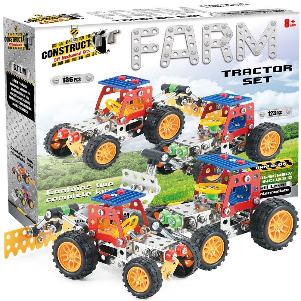 Construct-It DIY Mechanical Kits - Farm Tractor Set