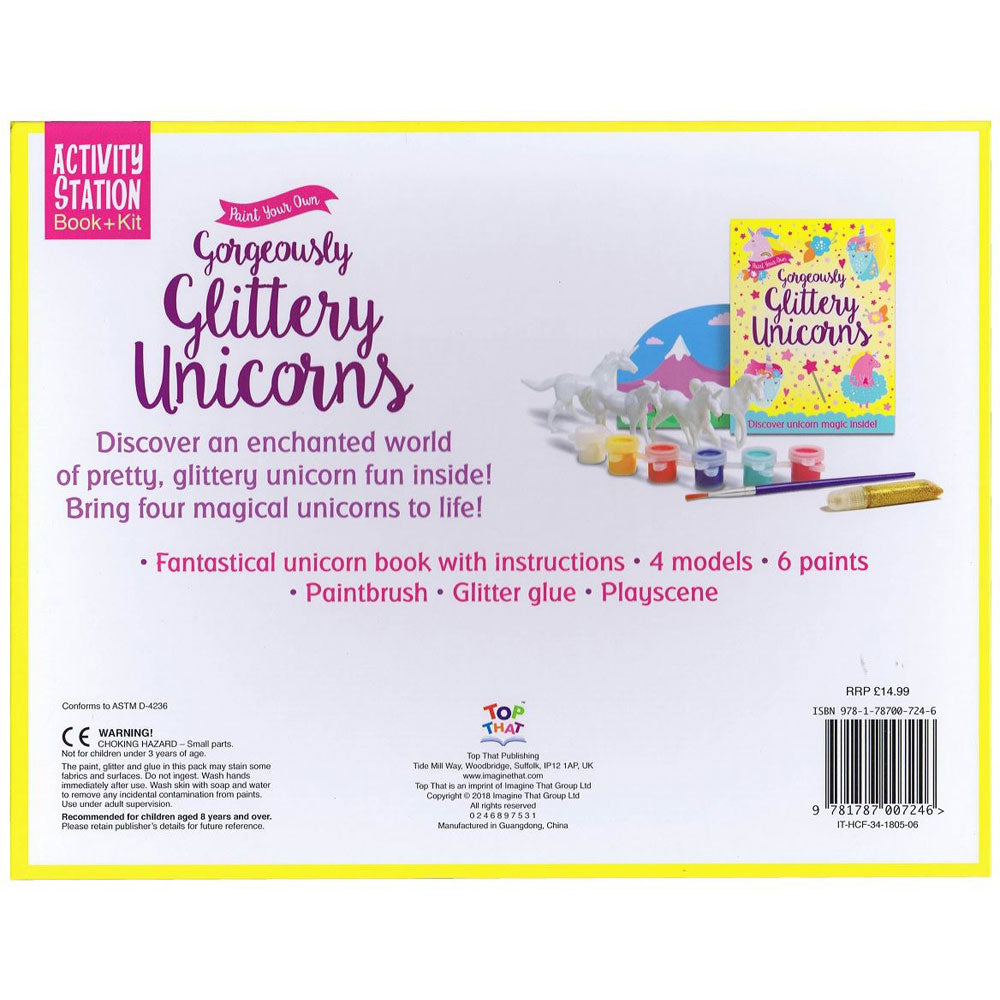 Top That Paint Your Own Gorgeously Glittery Unicorns - Activity Station Book + Kit