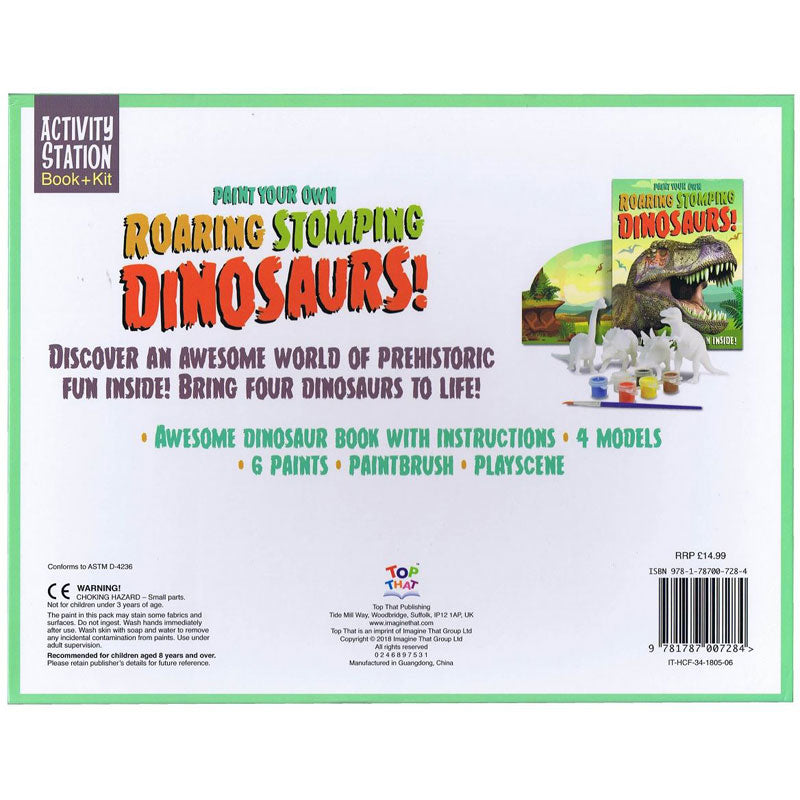Top That Paint Your Own Roaring Stomping Dinosaurs Activity Station Book + Kit