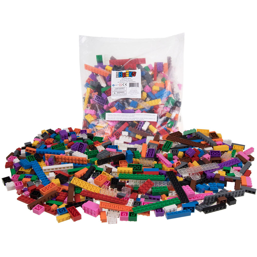 [DISCONTINUED] Strictly Briks 12 Rainbow Colour 672 Piece Building Brick Set