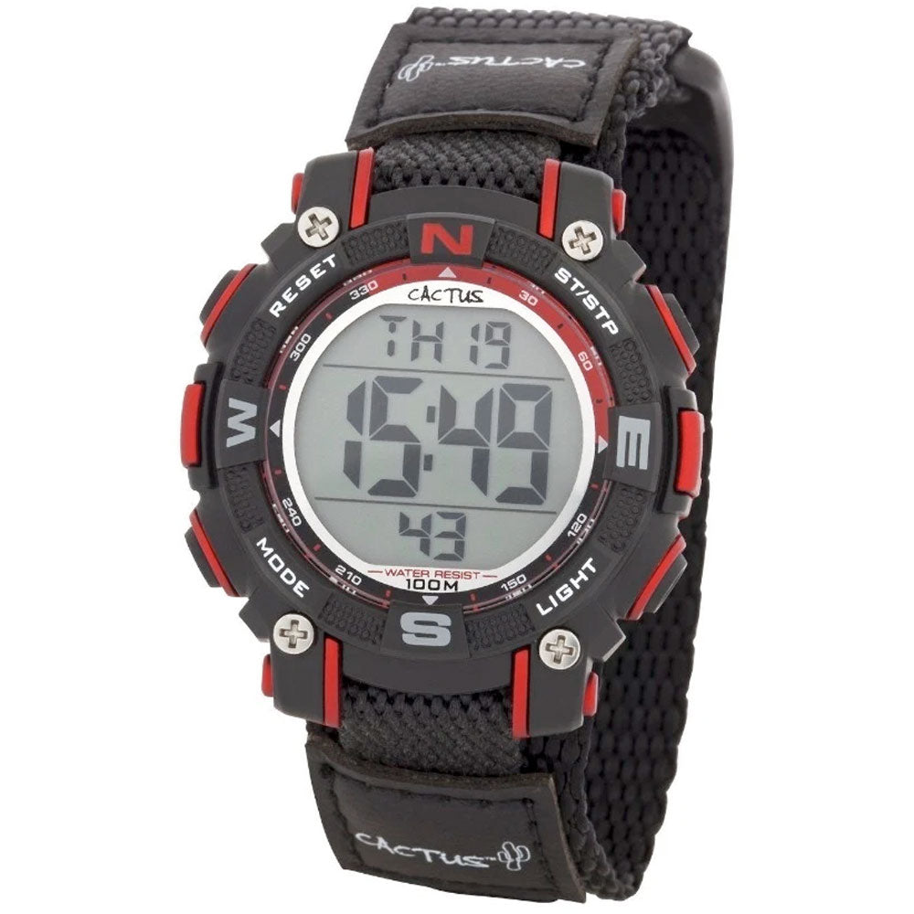 Cactus Robust Kids Digital Watch - Black/Red