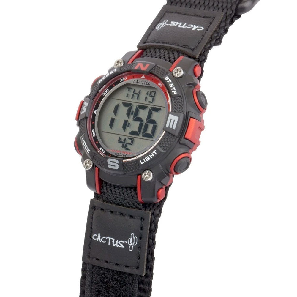 Cactus Robust Kids Digital Watch - Black/Red