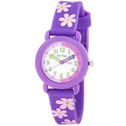 Cactus Timekeeper Time Teacher Watch Value Pack - Soccer Balls & Flowers