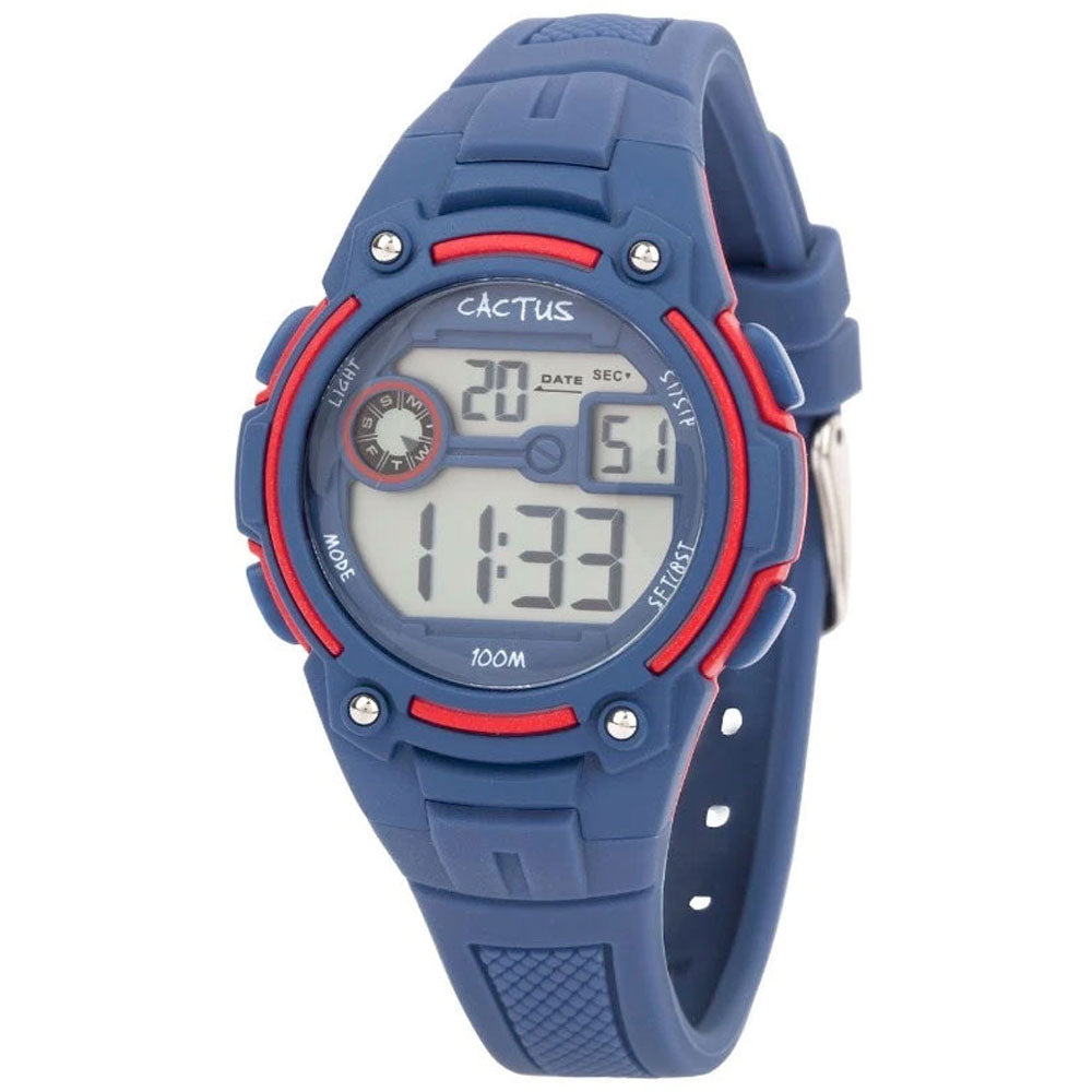 Cactus Rambler Digital Kids LCD Watch - Navy Blue