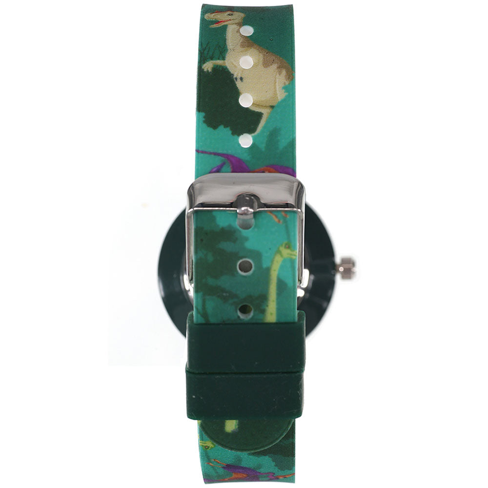 Primary Time Teacher Kids Watch printed with Green Dinosaurs 