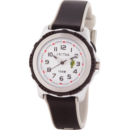 [DISCONTINUED] Cactus Summer Splash 100m Water Resistant Watch with Light - Black/White