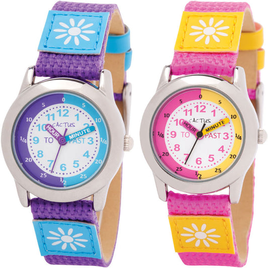 [DISCONTINUED] Cactus Time Teacher Watch Value Pack - Purple & Pink