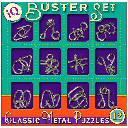 Cheatwell Games IQ Buster Set Classic Metal Puzzles Set of 12