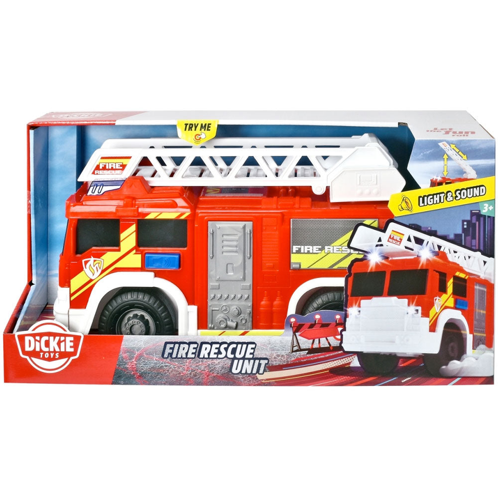Light and Sound 30cm Fire Rescue Unit from Dickie Toys best gift for kids