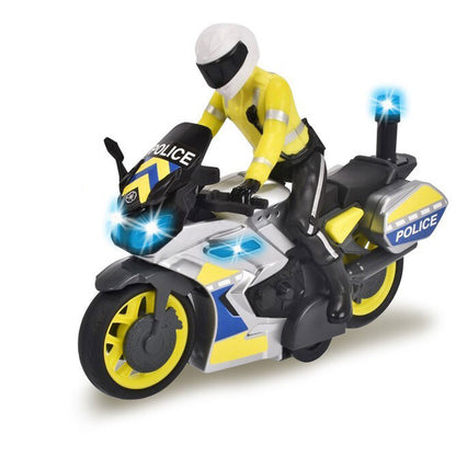 Dickie Toys Light and Sound Police Bike with Figure