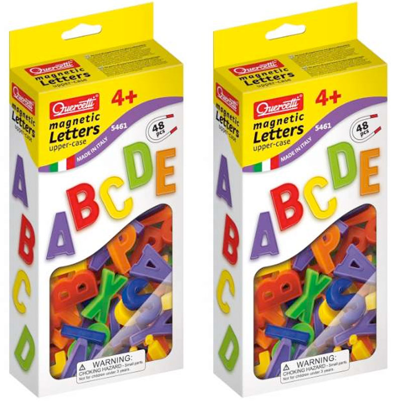 [DISCONTINUED] Quercetti Magnetic Uppercase Letters 48pcs Value Pack - Set of 2