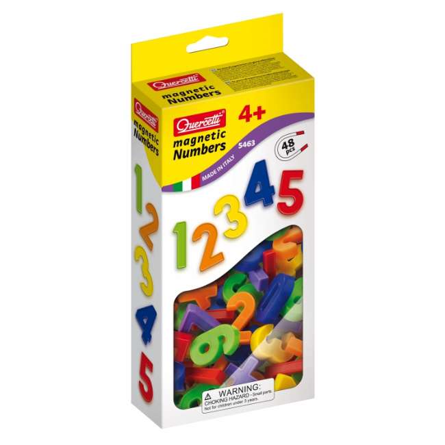 [DISCONTINUED] Quercetti Magnetic 48pcs Value Pack: Uppercase Letters + Ridged Numbers + Gift Wrapping