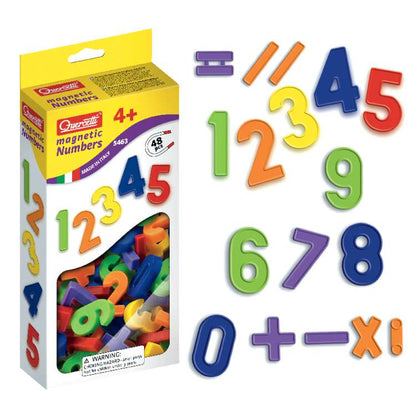 [DISCONTINUED] Quercetti Magnetic 48pcs Value Pack: Lowercase Letters + Ridged Numbers