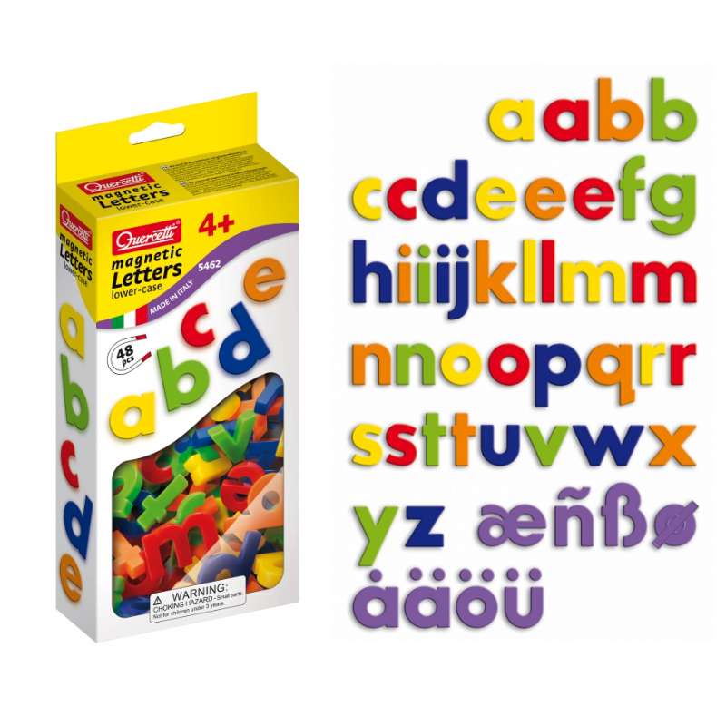 [DISCONTINUED] Quercetti Magnetic 48pcs Value Pack: Uppercase Letters + Lowercase Letters + Ridged Numbers