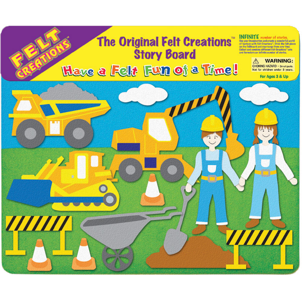 The Original Felt Creations Construction Story Board for boys and girls