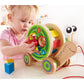 Hape Wooden Walk-A-Long Snail Pull Toy & Shape Sorter