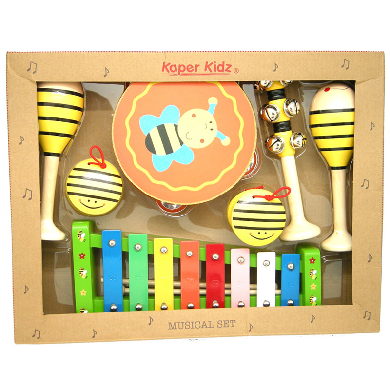 [DISCONTINUED] Kaper Kidz Wooden Bee Musical Set 7 Pieces