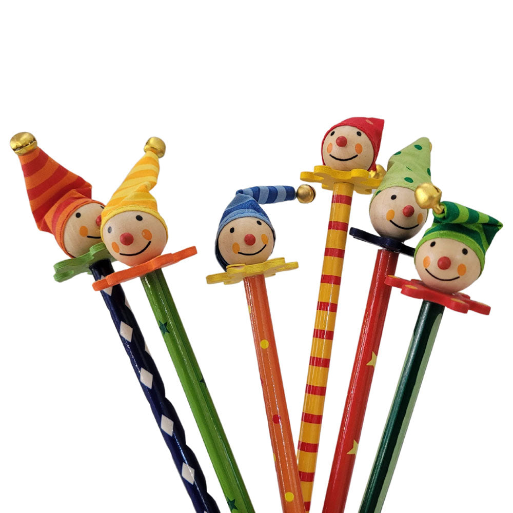Six colourful Clown Pencils by Kaper Kidz