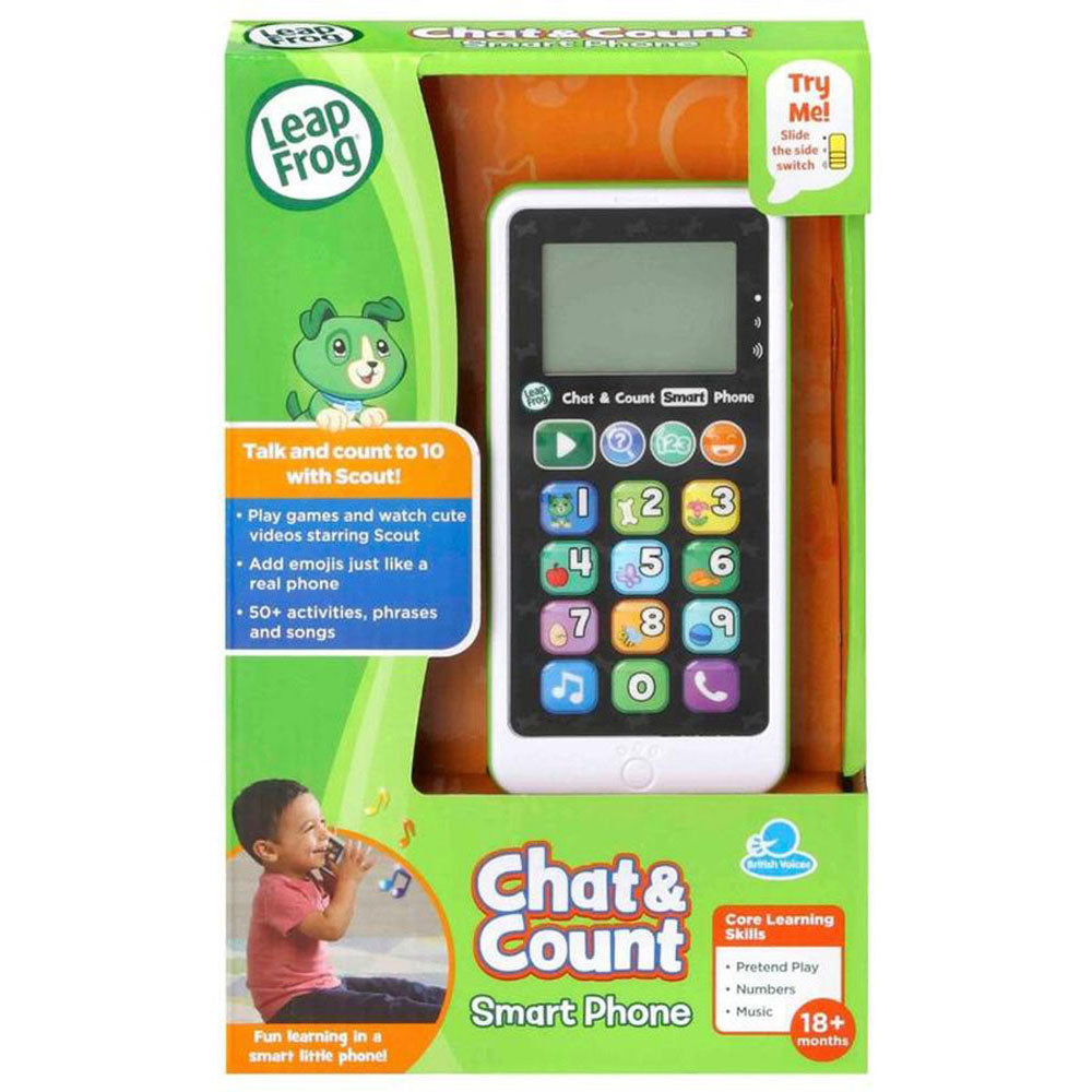 Scout Chat & Count Smart Phone educational toy for kids by LeapFrog in box packaging