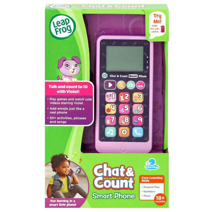 Violet Chat & Count Smart Phone by LeapFrog in box packaging