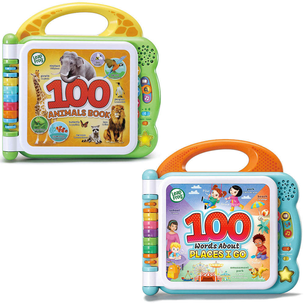 LeapFrog 100 Words Book English/French Value Pack: Animals + Places + Gift Wrapping
