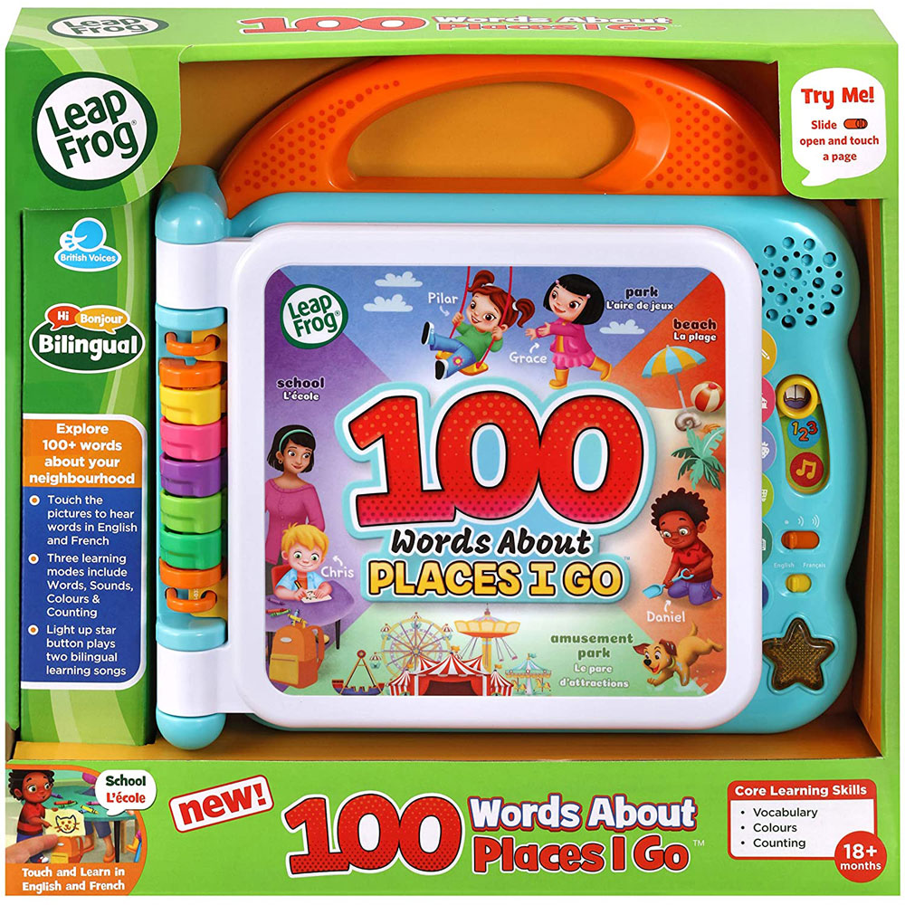 LeapFrog 100 Words Book English/French Value Pack: Animals + Places + Gift Wrapping