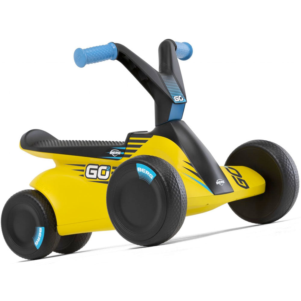 BERG Go2 2-in-1 Scoot and Pedal Go-Kart Ride-On Car - SparX Yellow