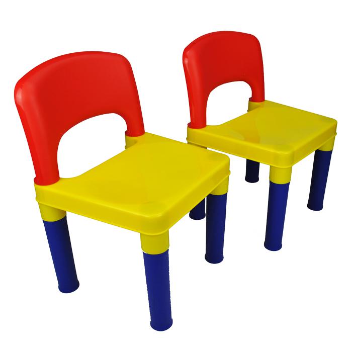 Aussie Baby 2-in-1 Block Building Round Table and Chairs Set