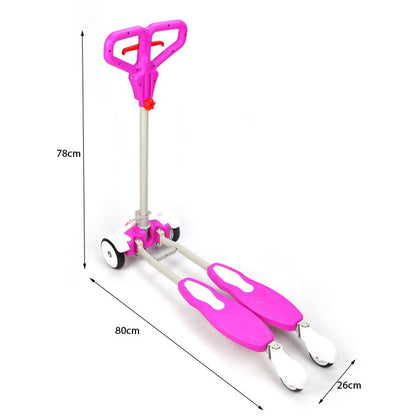 Aussie Baby Elite Safety Glitter Motion Slider Scooter with Brake - Pink