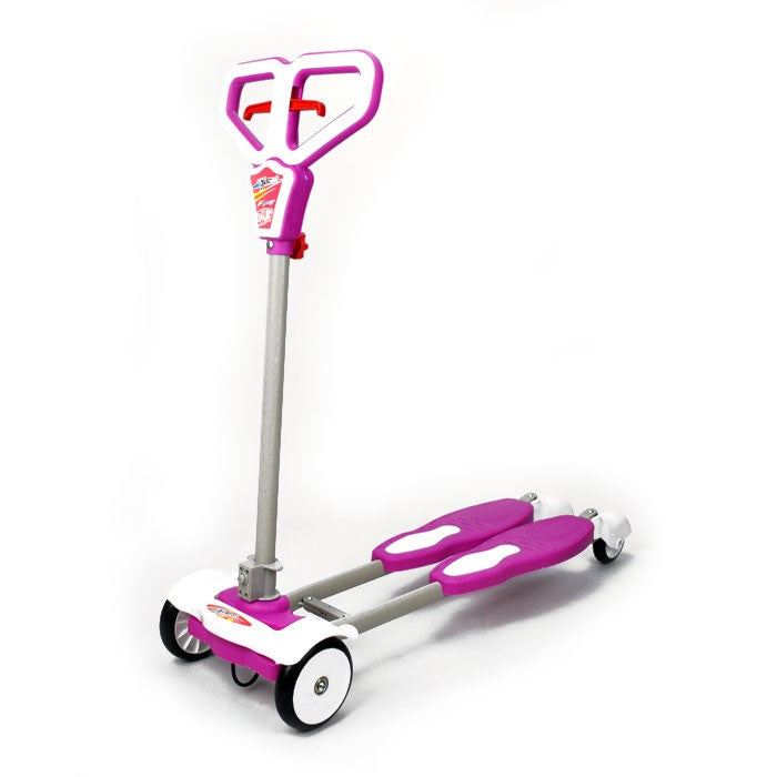 Aussie Baby Elite Safety Glitter Motion Slider Scooter with Brake - Pink