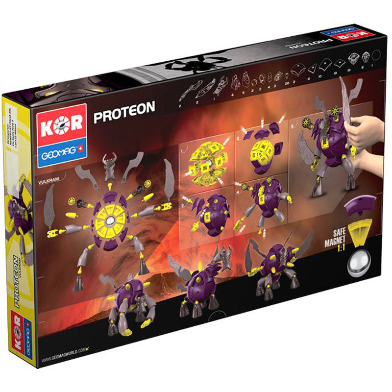 [DISCONTINUED] Geomag Kor Proteon Vulkram 103 Piece Magnetic Construction Set